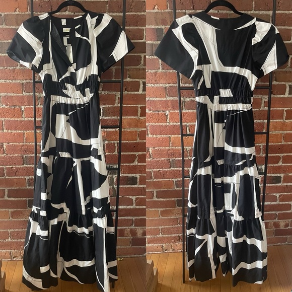 NWT Anthropologie Somerset Maxi Dress, Black & White, size XXS - Picture 4 of 6
